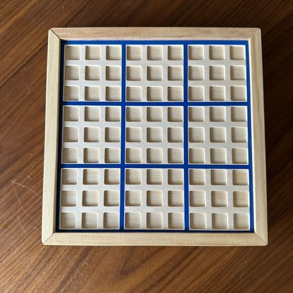 Wooden Sudoku Puzzles Board Game with Drawer (Colorful) - Math Brain Teaser T... - Picture 5 of 6
